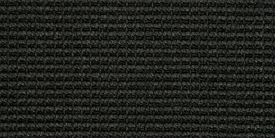 Black Big Bouclé Accents Sisal Carpet