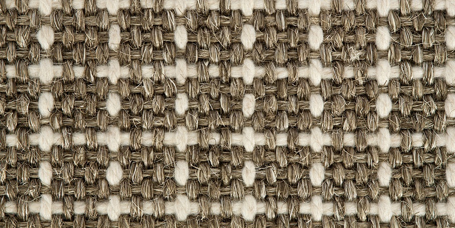 Misty Grey Plaid Sisool Carpet 1