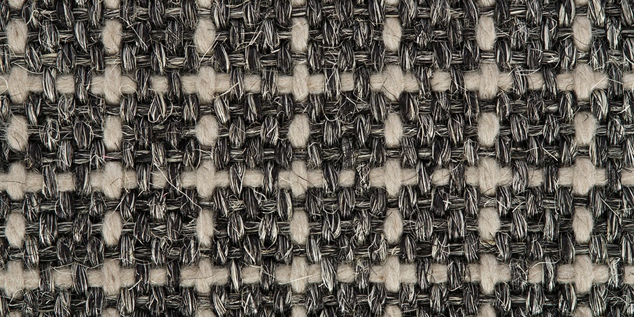 Rich Black Plaid Sisool Carpet 1