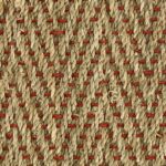 Seagrass Herringbone Red Weft