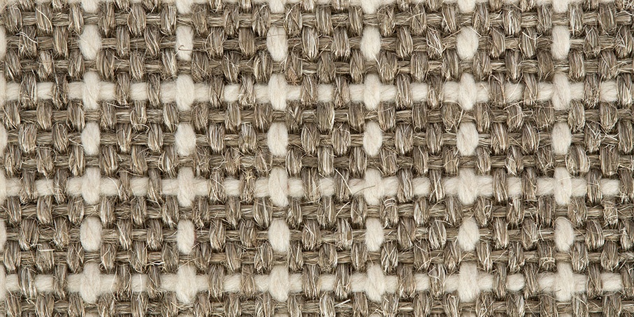 Warm Grey Plaid Sisool Carpet 1