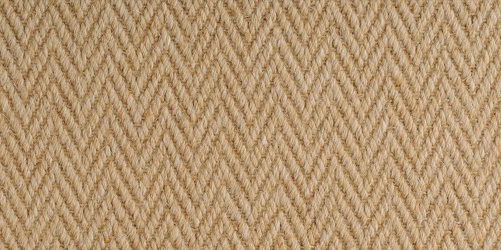 Zig Zag Natural Herringbone Wool Carpet