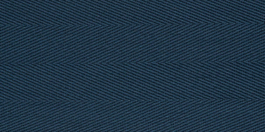 French Navy Cotton Herringbone Border