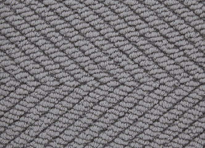 KC Pleated Grey Folded Angle Wool Carpet