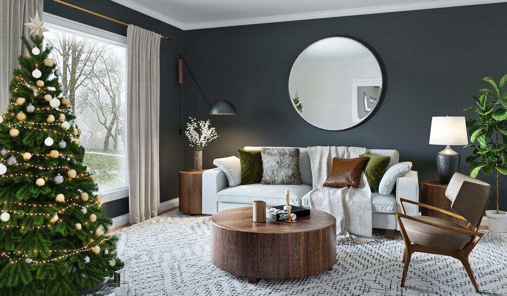 Christmas Living Room Style Grey