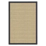 Boris Woosie Rug with a Check Pattern and Black Border