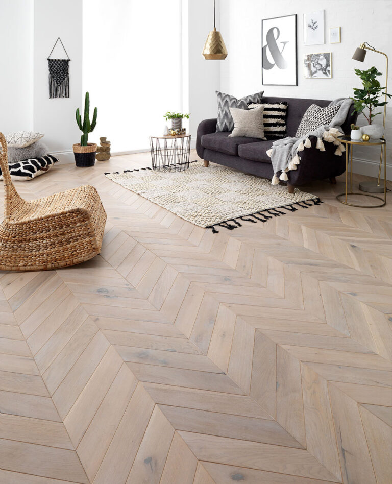 Goodrich Feather Oak Chevron By Woodpecker Flooring