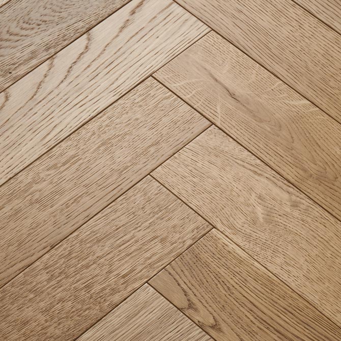 Goodrich Natural Oak Herringbone Engineered Wood Flooring