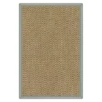 Matthew Sisal Rug Herringbone with green border