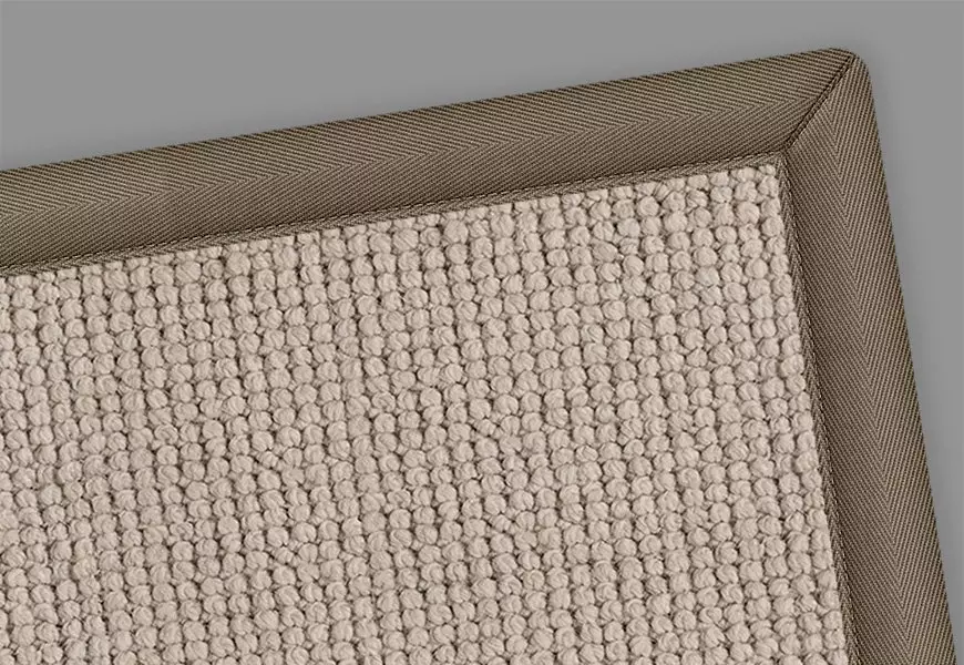 Alfie Wool Rug Brown Border