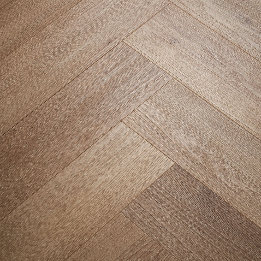 Brecon Blanche Oak Herringbone Vinyl Flooring