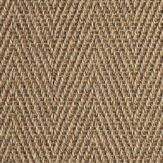 Sisal Herringbone Silver Carpet by Kersaint Cobb