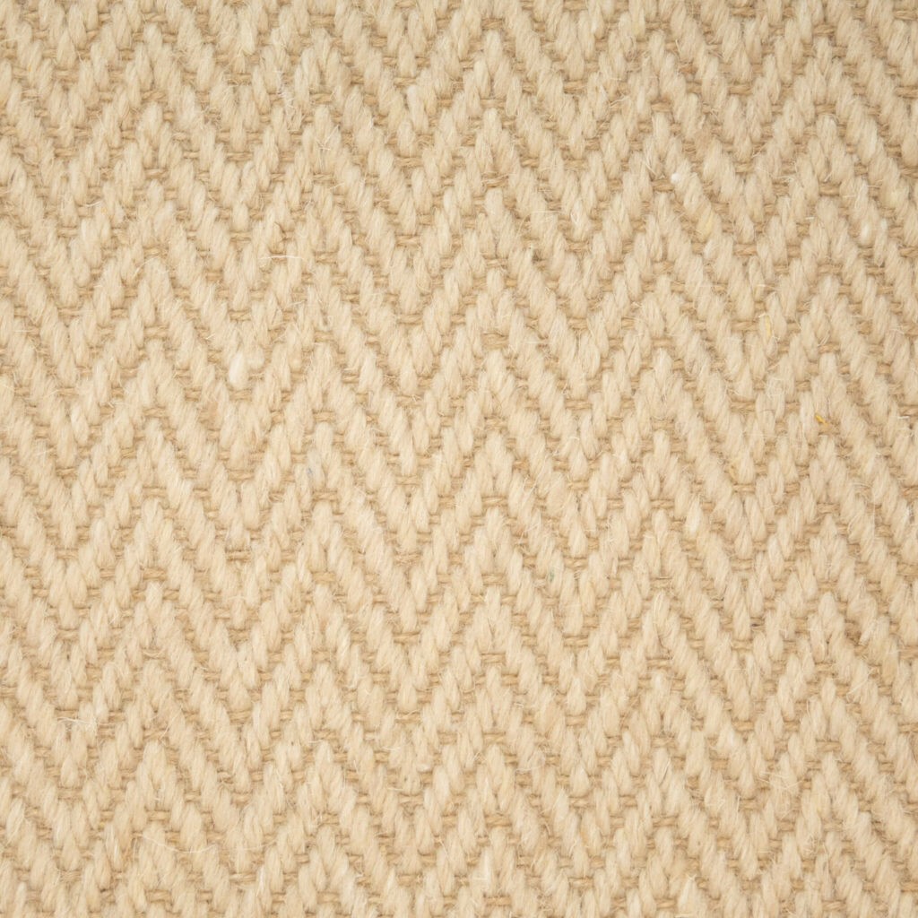 Impressions Herringbone Boutique Beige Wool Carpet
