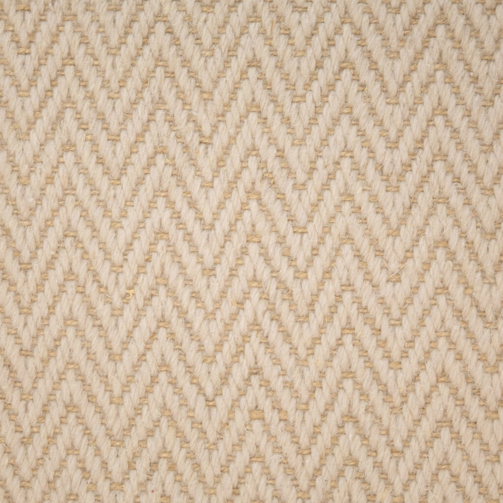 Impressions Herringbone Old Lace Wool Carpet