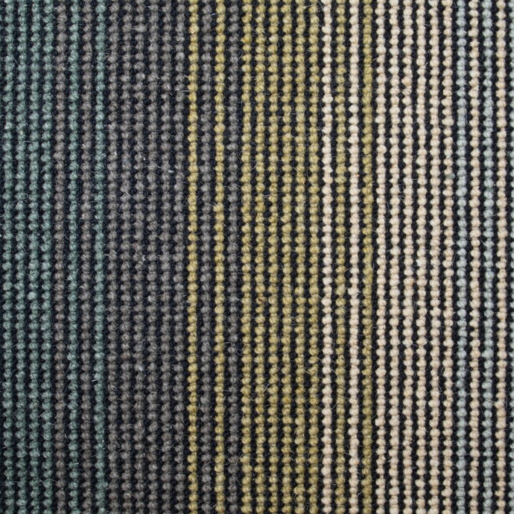 Aura Canopy Striped Wool Carpet By Crucial Trading